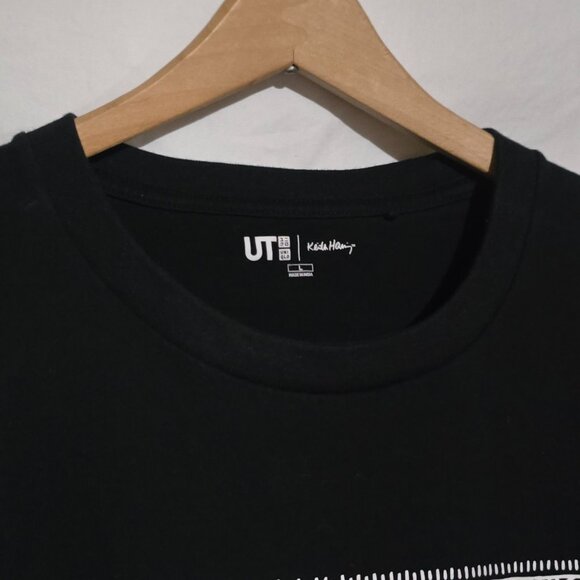 UT Uniqlo Keith Haring Party of Life SS Crewneck - Black - Sz L* - Picture 2 of 4